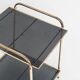 Vintage side table in gilded and painted iron. France, 1950s.