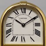 1980s Cartier Romane Alarm Clock Pendulette. Made in Swiss