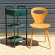 Green metal dormitory bedside table 1960