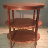 Oval gueridon with 3 trays