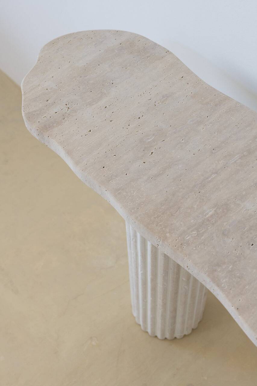 Venus irregular console 130x30 cm - Natural Travertine