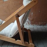 folding chair by Gilles Lundgren in canvas and pine
