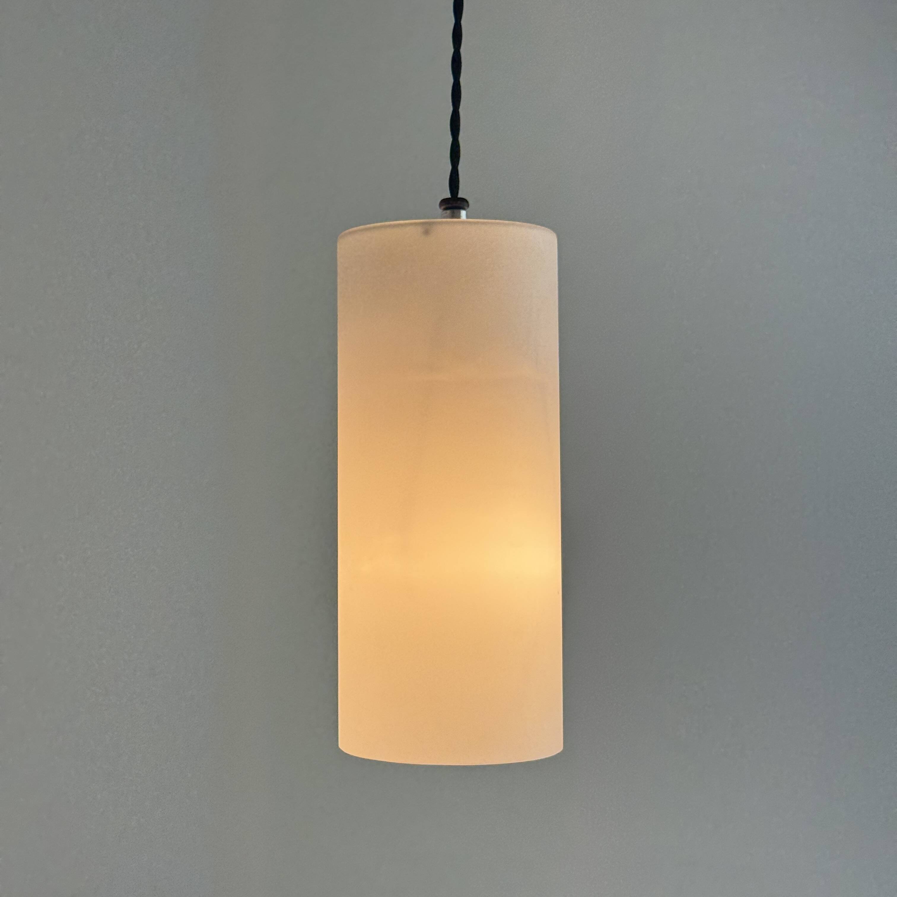 Pair of antique opaline suspensions 1970 vintage