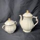 Bernardaud - coffee pot and sugar bowl in Limoges porcelain