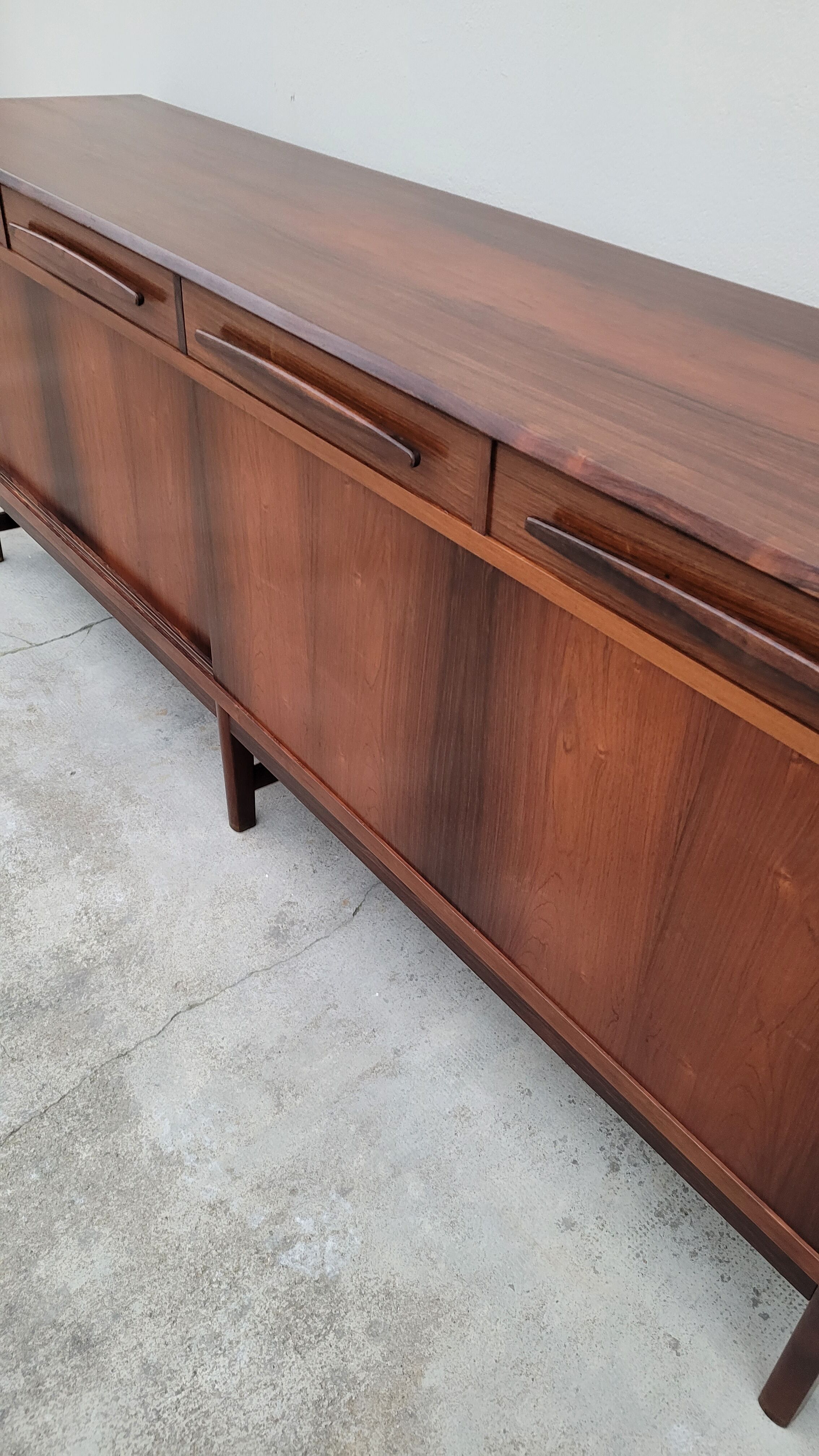 Danish sideboard stamped Bordum and Nielsen in Rio rosewood