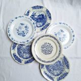 Vintage blue dinner plates