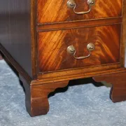 Vintage Green Hunter Leather Pedestal Desk by Bevan Funnell