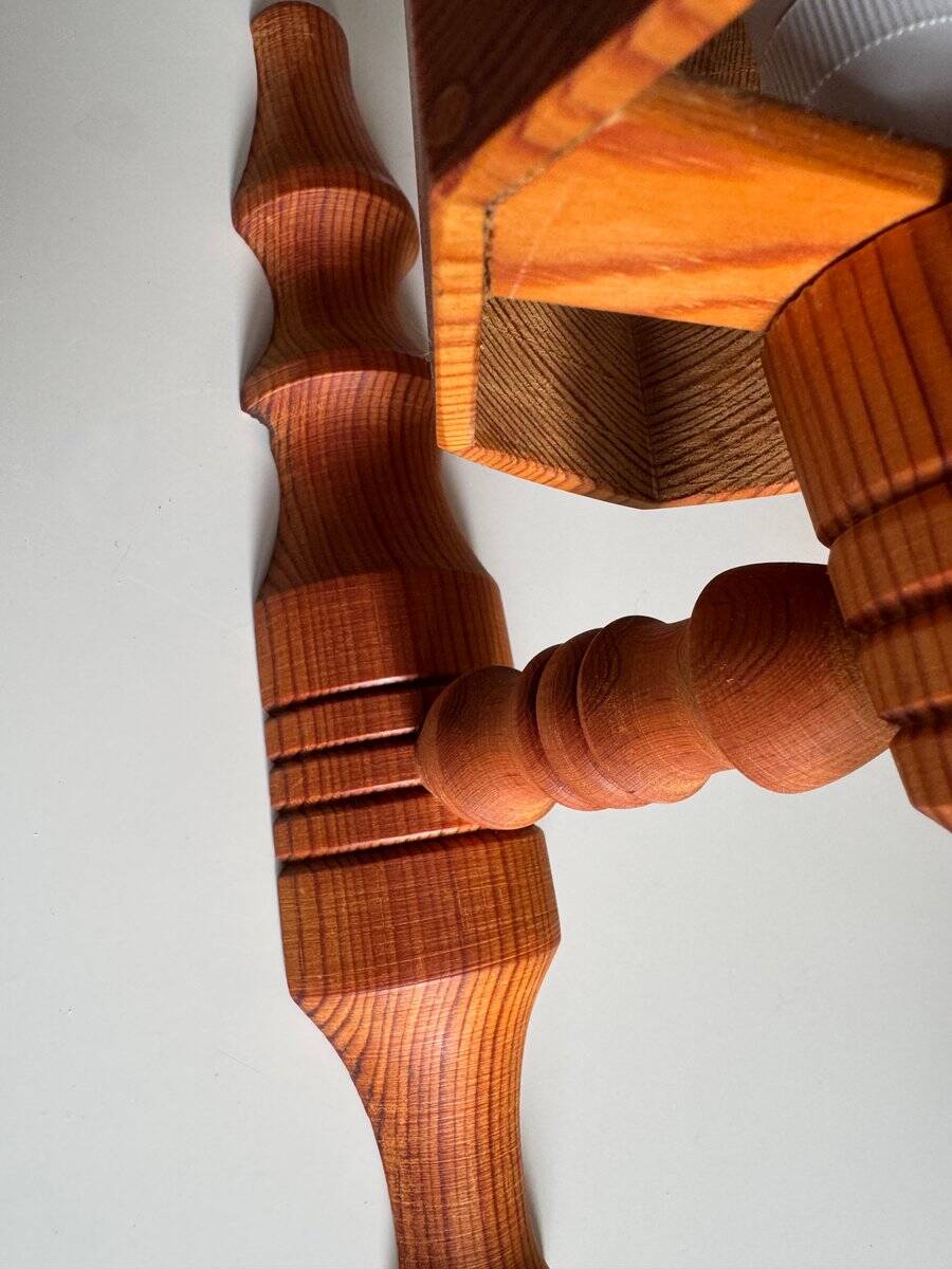 Vintage Swedish wall sconces in pine, 1970s, set of 2