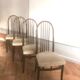 4 vintage Baumann Eden model wooden chairs