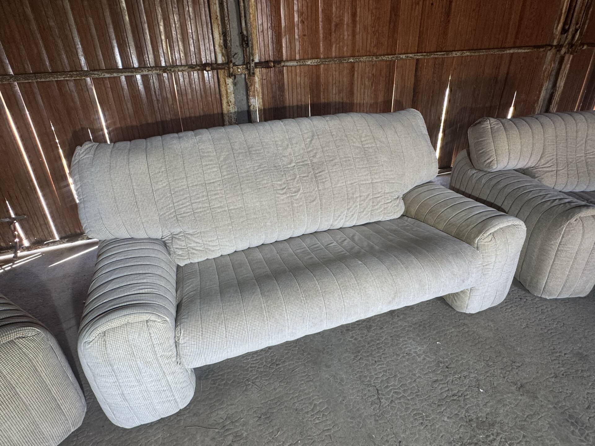 Rare salon vintage Ligne Roset – Made in France – Canapé & 2 fauteuils