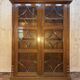 Bookcase - English display cabinet in mahogany and brass