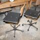 Set of two office chairs on wheels