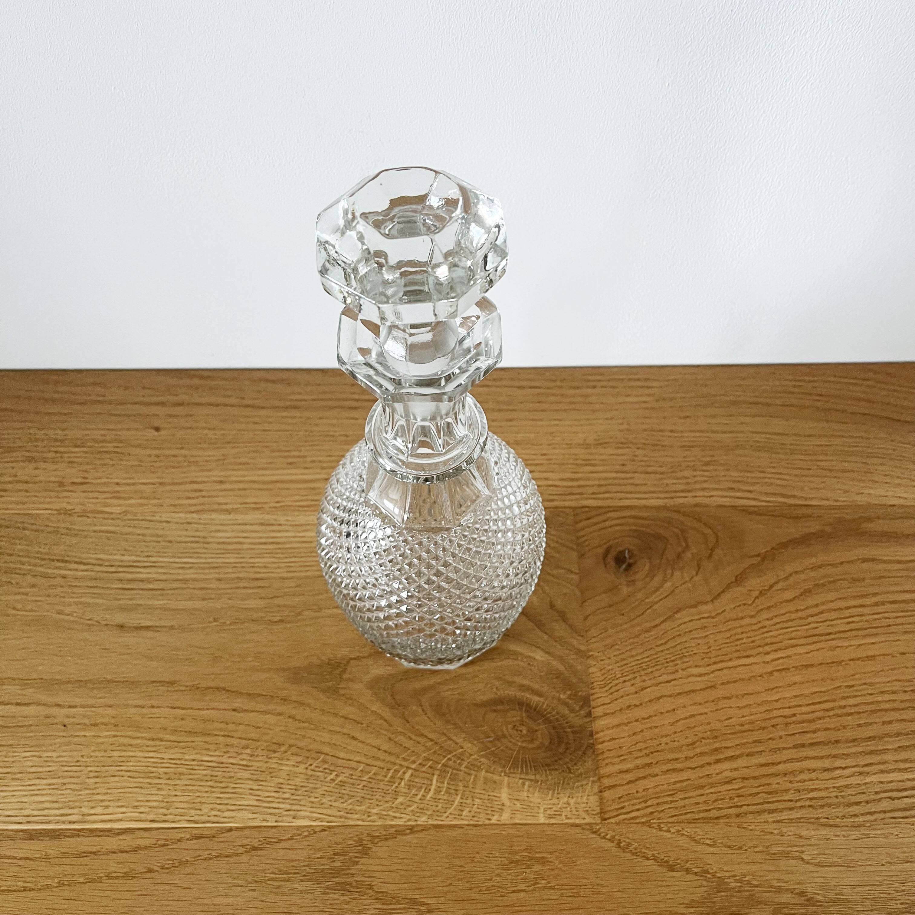 Diamond tip glass carafe 1960