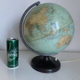 Vintage globe 1960 terrestrial lamp Süd-west verlag Munchen - 34 cm