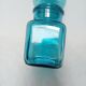 Set of 3 blue glass apothecary jars