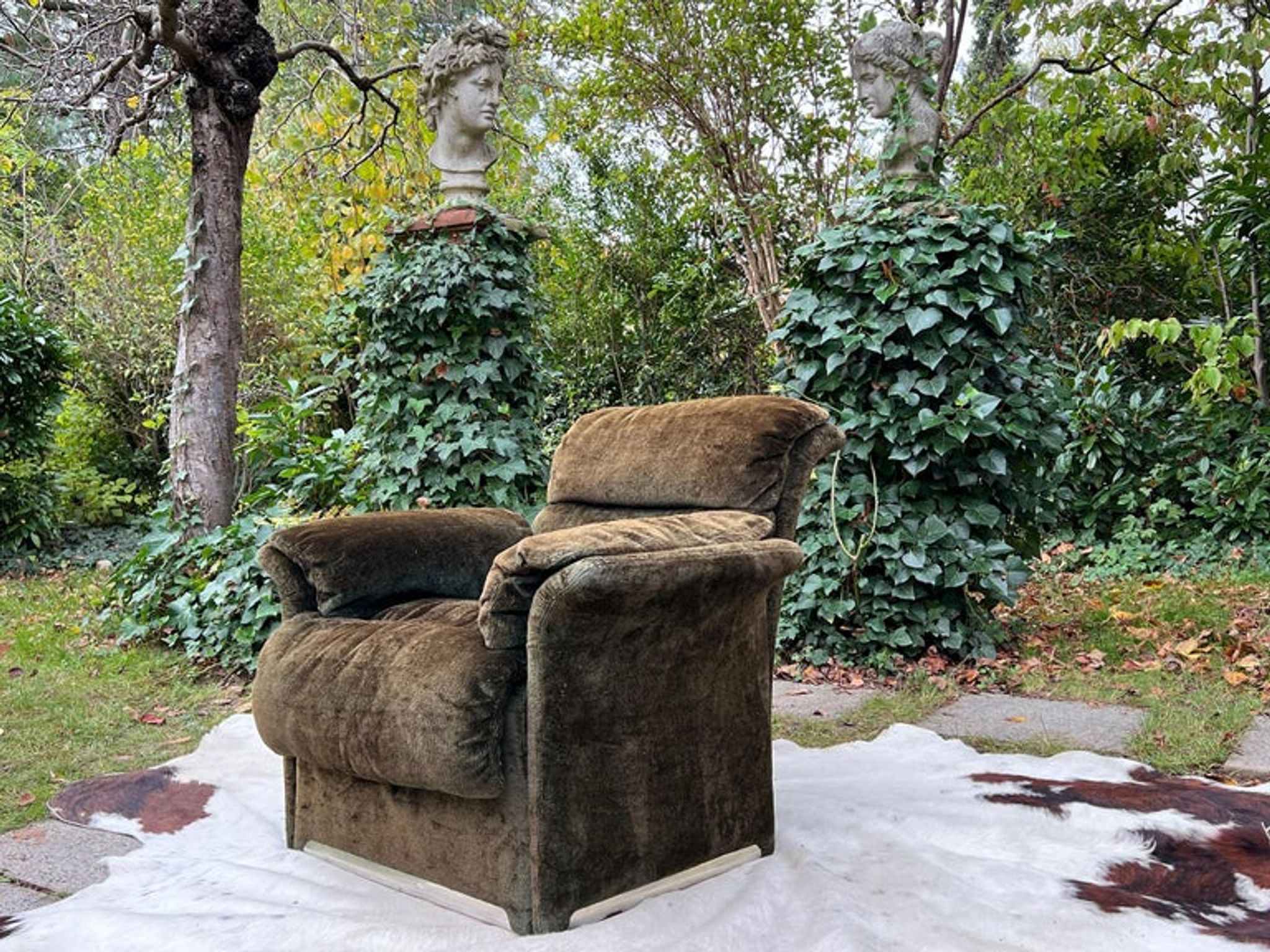 Fauteuil lounge postmoderne italien de Saporiti, 1970
