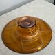 Large Art Deco amber glass bowl