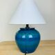 Lamp Aldo Londi Rimini, blue ceramic