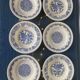 6 hollow plates with floral patterns
