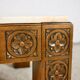 Table basse bois sculpté et marbre