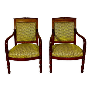 Deux fauteuils style empire en
