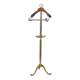 Retro night valet in brass and wood in Neoclassical style