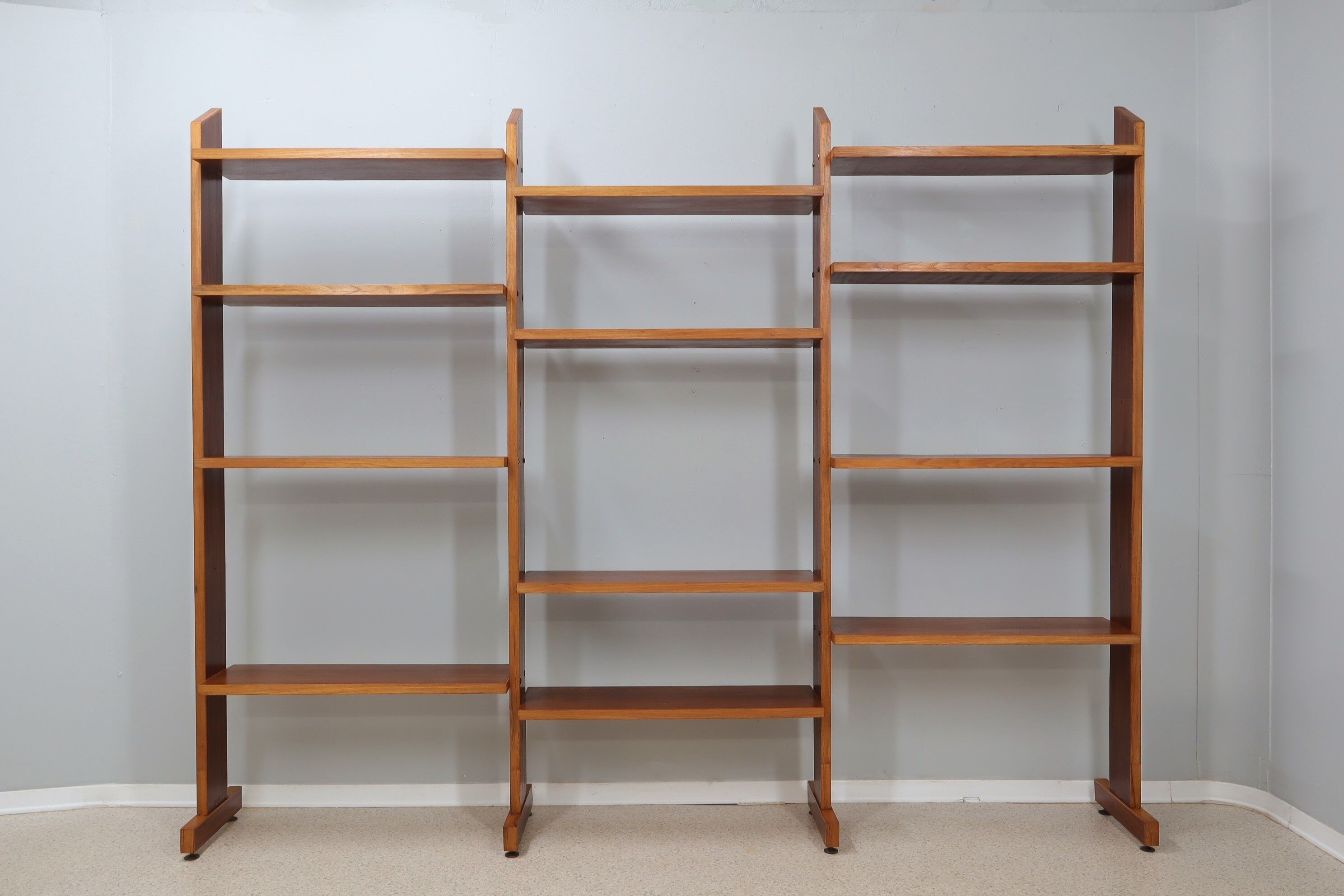 Mid century teak shelves bookcase 1960s