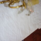 Pair of bronze mrales sconces with stamps