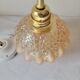 Amber molded glass pendant lamp