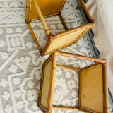 Set of two rattan bedside or side tables