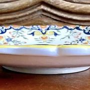Antique Desvres Rouen fruit bowl, Blois François 1er model