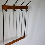 Porte-manteau en teck et métal, Allemagne, années 1960