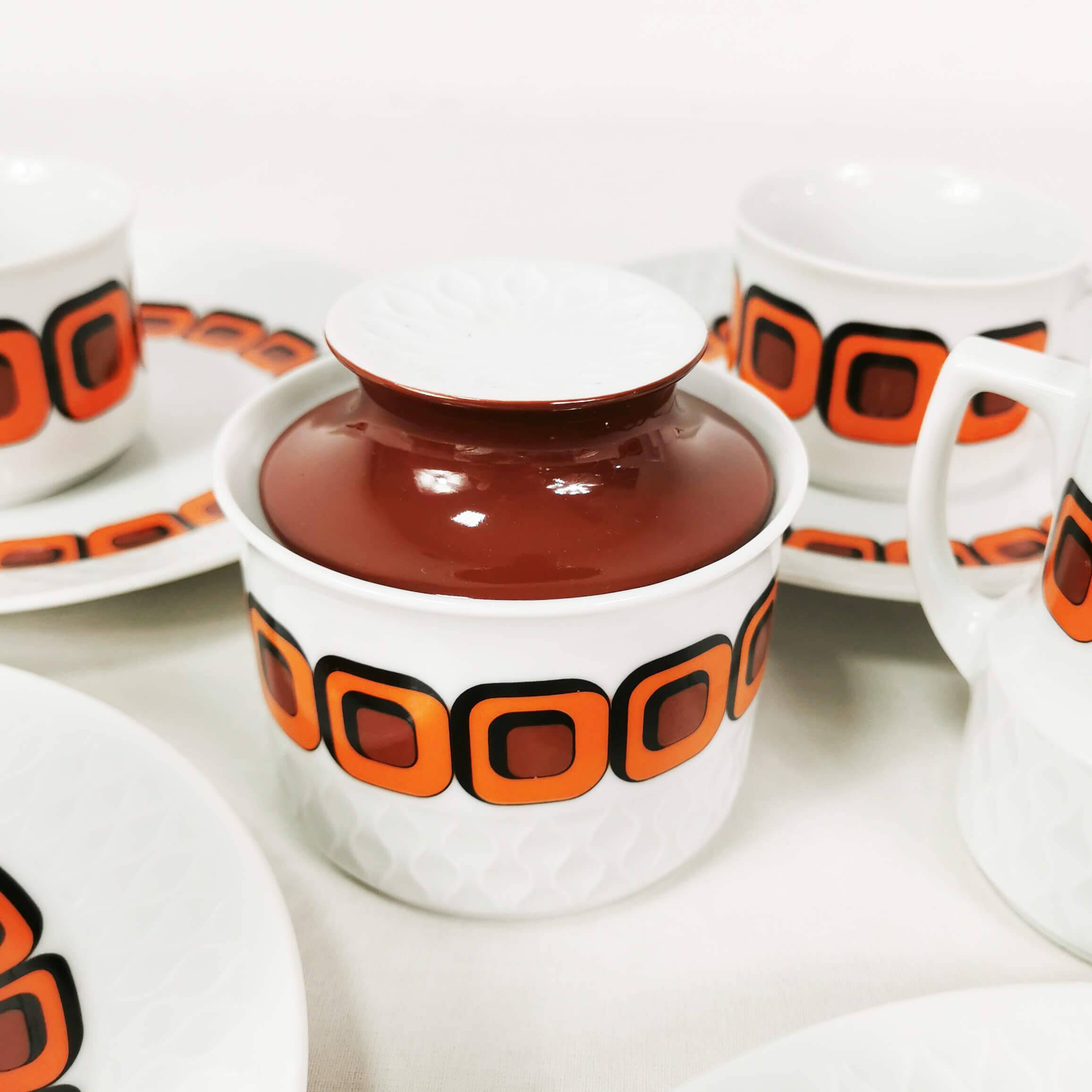 Space age coffee and tea set, Schirnding, Germany, 1970s.