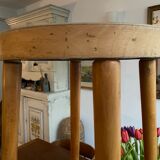 Tabouret de bar en hêtre clair estampillé Baumann
