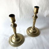 Pair of brass candlesticks