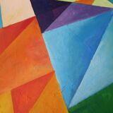 Acrylic constructivist painting