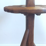 Brutalist ashtray in solid oak 50s