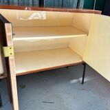 High modernist buffet in mahogany and metal