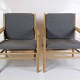 Set Of 2 Armchairs Model J147 Made In Oak By Erik Ole Jørgensen Made By FDB