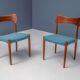 Set de 4 chaises de salle à manger par C. Linneberg pour B. Pedersen Danemark 1970