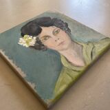 Oil on canvas, portrait of a woman