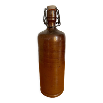 Vintage brown stoneware bottle