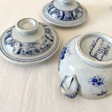 Two fine earthenware cream pots, Japanese service, Creil and Montereau, 19th century