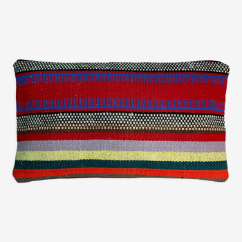 Housse de coussin kilim turque faite à la main, 30 x 50 cm