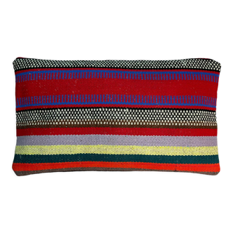 Housse de coussin kilim turque faite à la main, 30 x 50 cm