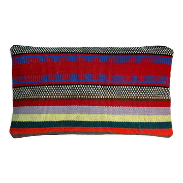 Housse de coussin kilim turque faite à la main, 30 x 50 cm