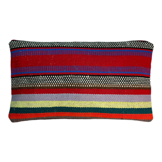 Turkish handmade kilim cushion cover , 30 x 50 cm