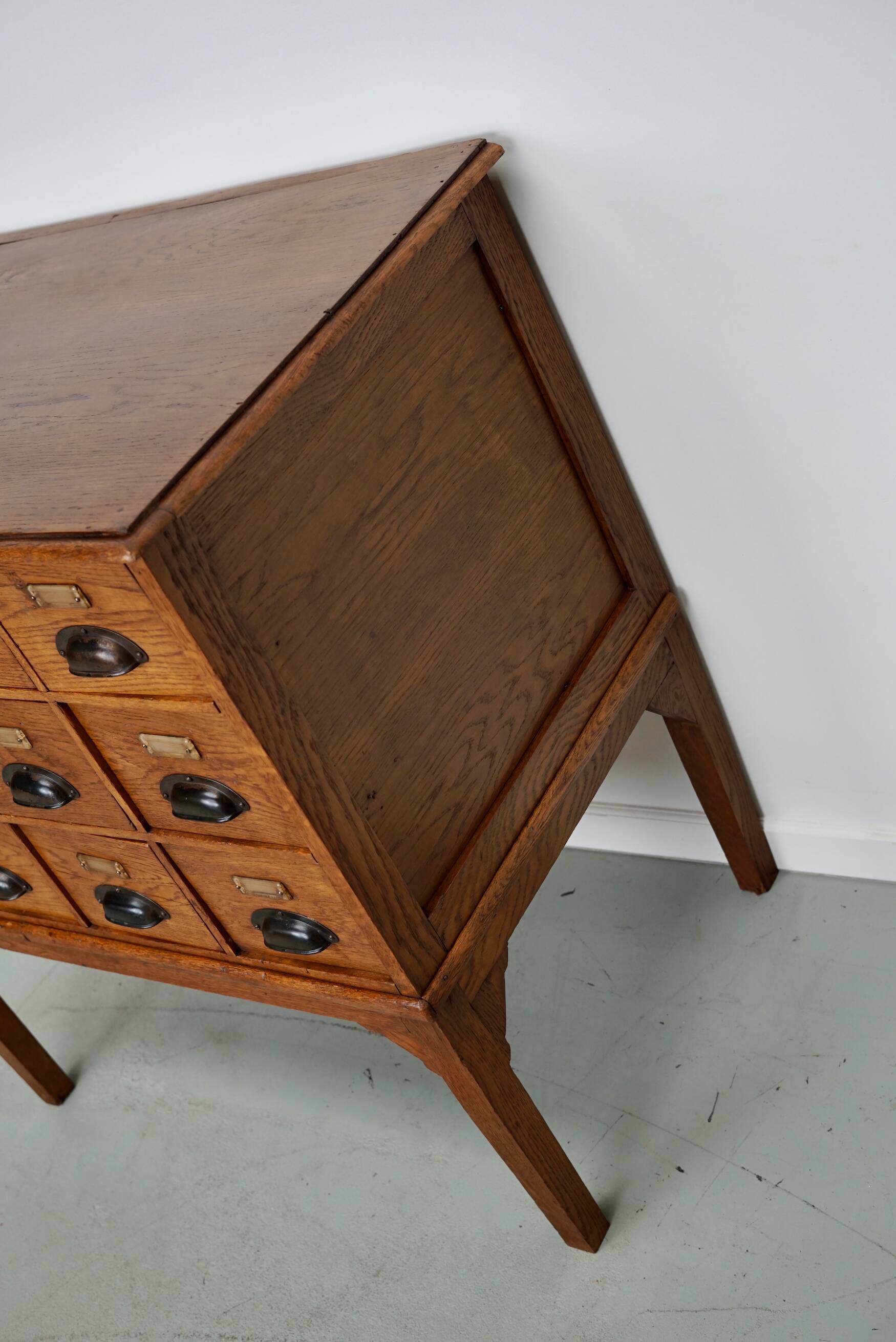 Dutch Oak Apothecary / Filing Cabinet, 1930s