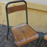 Pair of old Stella school chairs