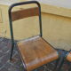 Pair of old Stella school chairs